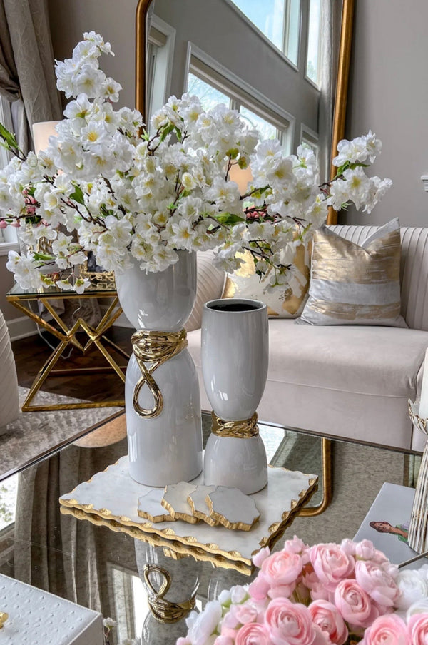 Large white vase