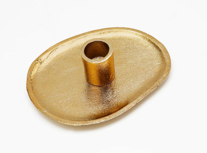 Flat Gold Candle Holder - Gilt Touch