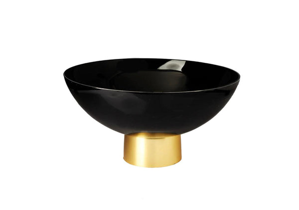 Glass Bowl on Gold Base - Gilt Touch