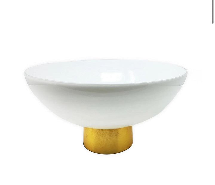 Glass Bowl on Gold Base - Gilt Touch