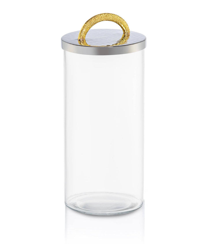 Glass Canister with Gold lid - Gilt Touch