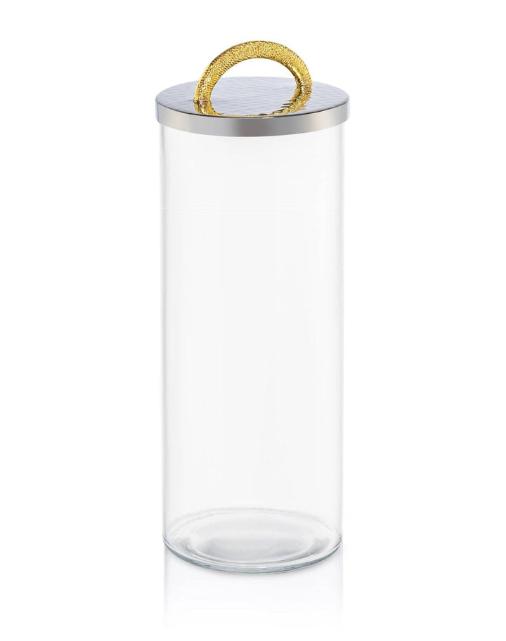 Glass Canister with Gold lid - Gilt Touch