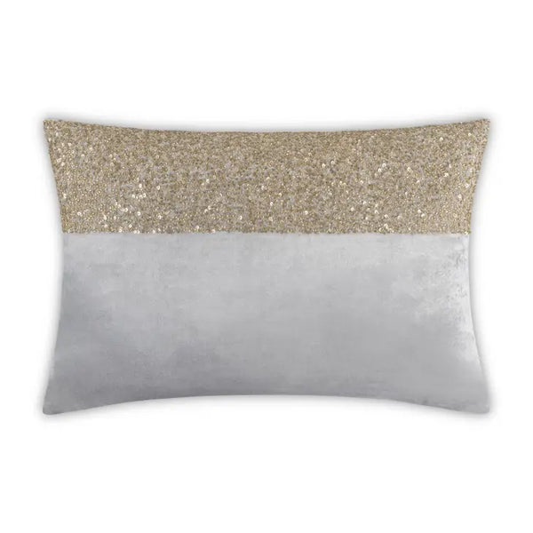 Grey Gold Lumbar Pillow