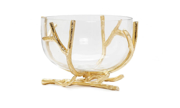 Gold Twig Base Removable glass Bowl - Gilt Touch