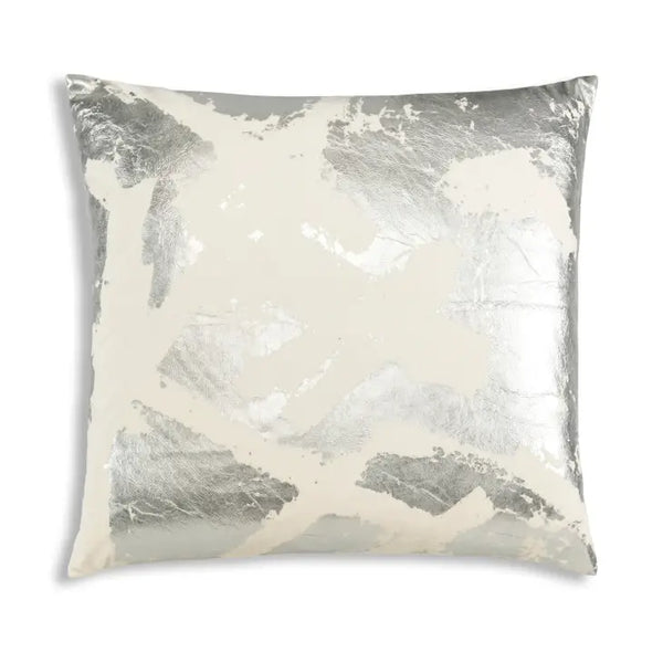 Ivory Silver Pillow