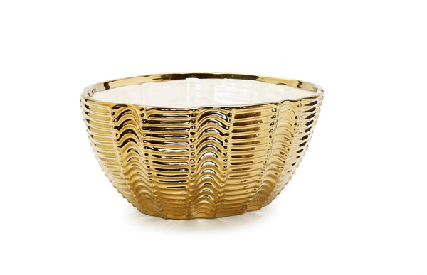 Textured Gold Design Centerpiece Bowl - Gilt Touch