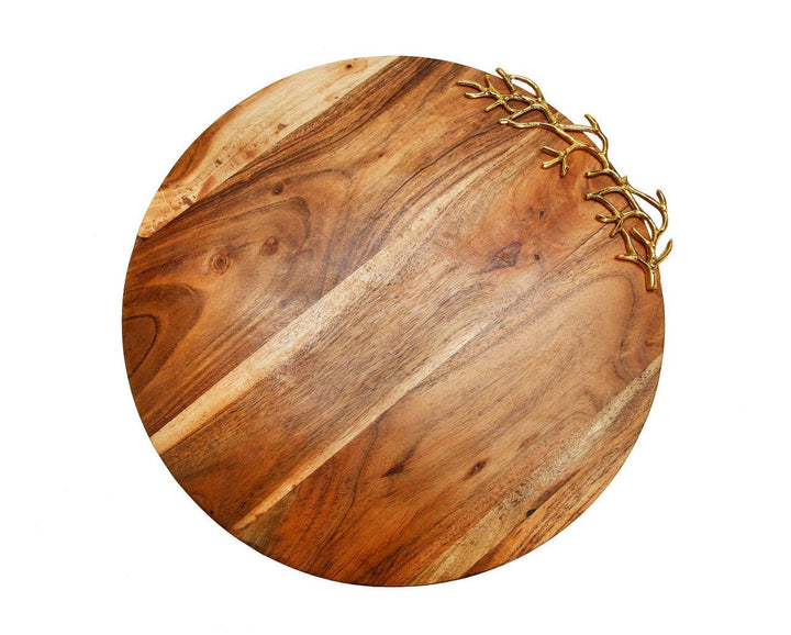 Wood Charcuterie Board Coral Design - Gilt Touch